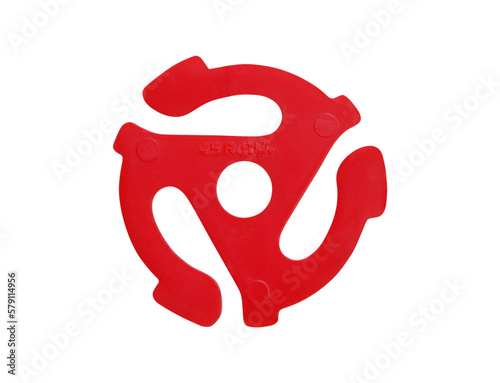Ταπετσαρία Red plastic adapter for playing 45 r