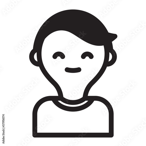 アイコン　笑顔の男性