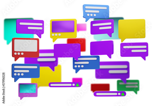 Speech bubbles. Dialog clou...