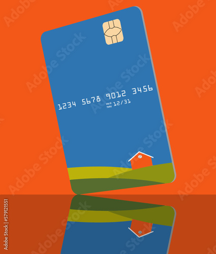 Here is a vertical credit card design.
