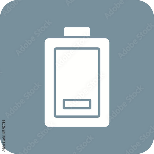 Battery Low Multicolor Round Corner Glyph Inverted Icon