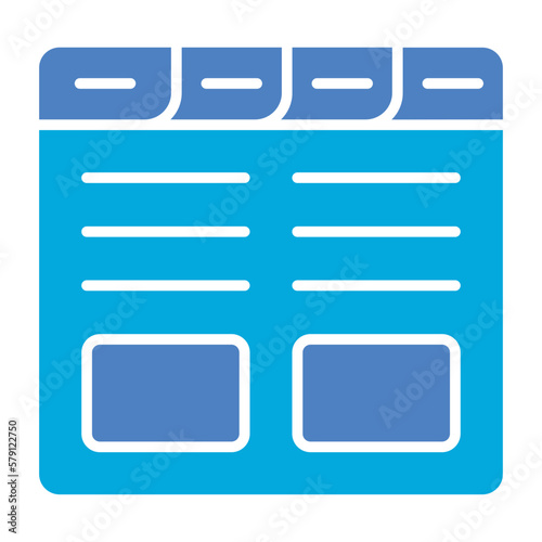 Tabs Glyph Two Color Icon