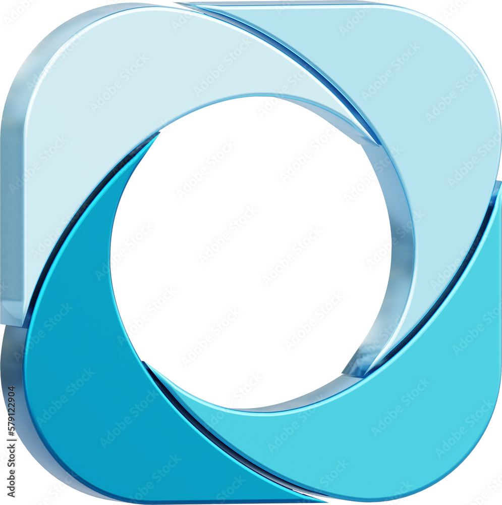 Chart diagram 4 sections or steps. 3d icons for infographic presentation.