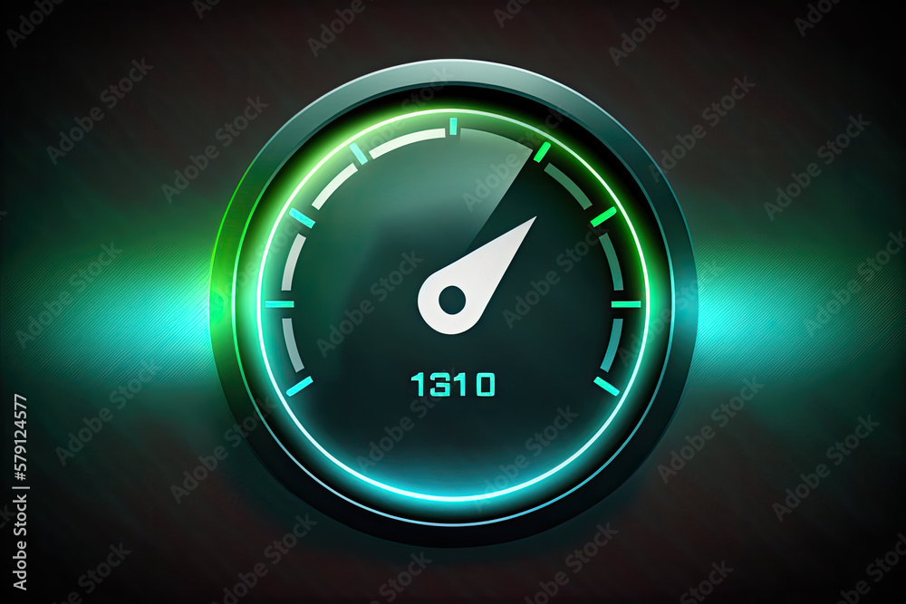 Naklejka premium Speedometer, gas, design, generative AI