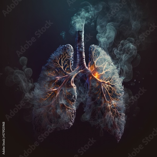 lung smoker sick, sick smoker lung, tobacco addiction, cancer smoking-related illness, chronic smoking damage. GENERATIVE AI
