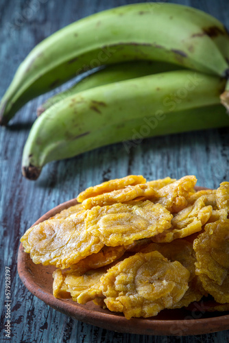 Patacones de plátano verde