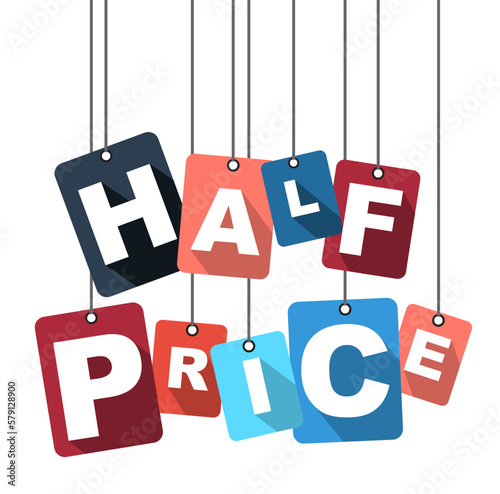 vector illustration background half price
