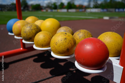 Shot put, track and field equipment