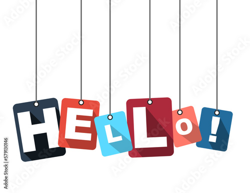 vector illustration background hello