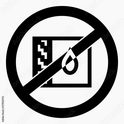 No drop icon. Leak protection. Water protection. No water. Vector icon.