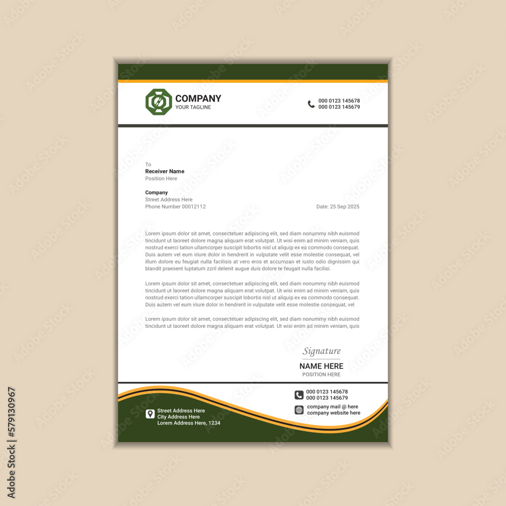 Creating a Simple and Clean A4 Corporate Business Letterhead with Vector Design and Bleed Creating a Simple and Clean A4 Corporate Business Letterhead with Vector Design and Bleed
