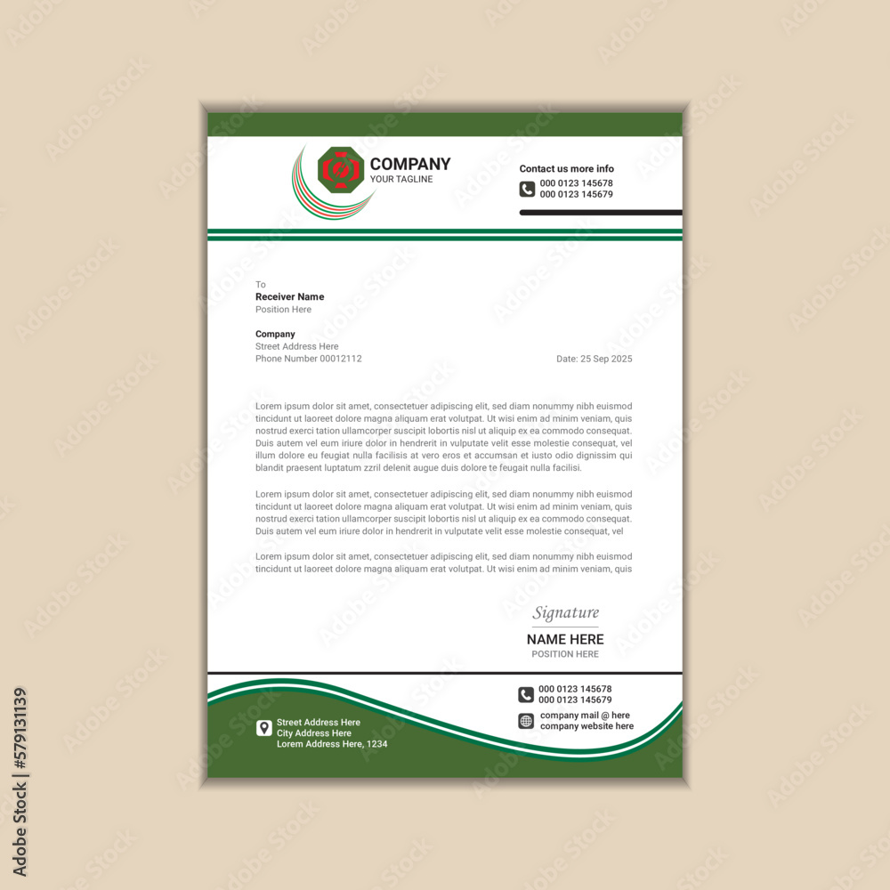 Creating a Simple and Clean A4 Corporate Business Letterhead with Vector Design and Bleed Creating a Simple and Clean A4 Corporate Business Letterhead with Vector Design and Bleed