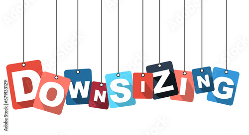 Colorful vector flat design background downsizing. It is well adapted for web design.