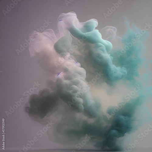 abstract gradient smoke explode , generative art by A.I