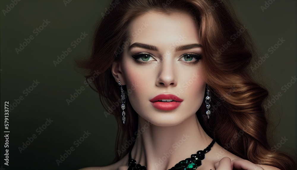 Artificial woman created with the AI - Digital art design Artificial woman created with the AI - Digital art design