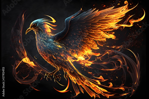 phoenix_bird_on_fire_digital_art