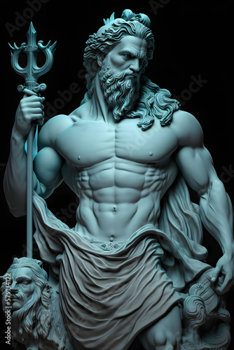 Poseidon Greek god statue