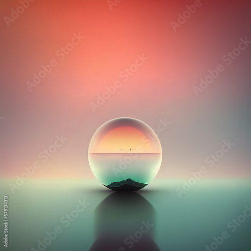 crystal ball on the water