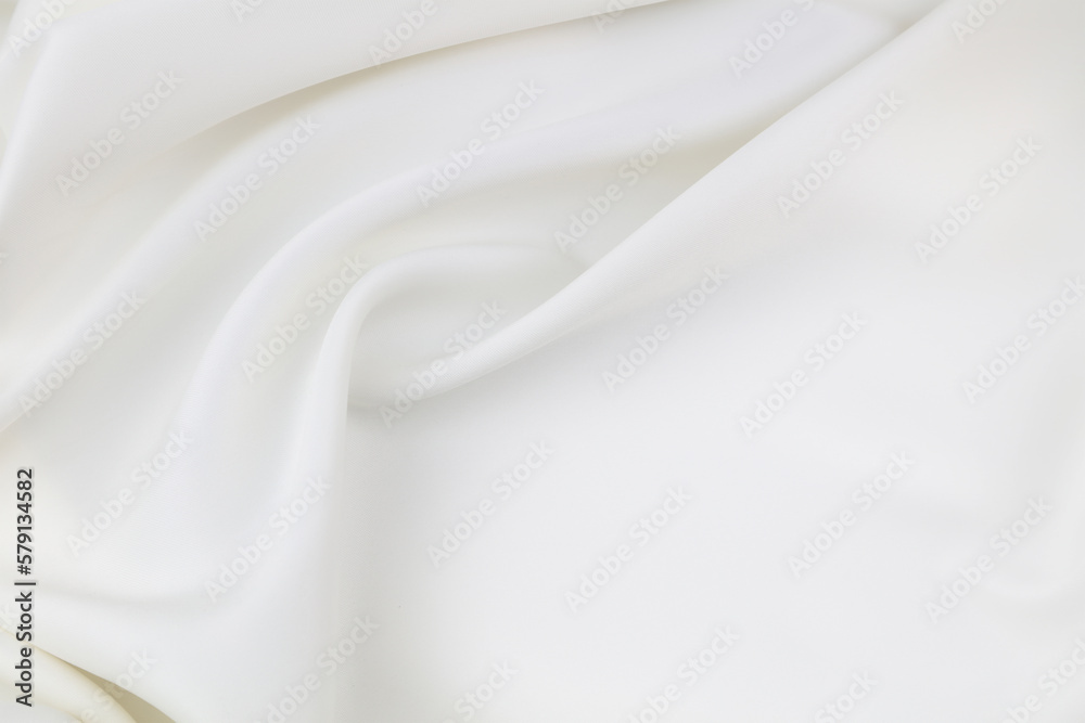 Naklejka premium White silk fabric