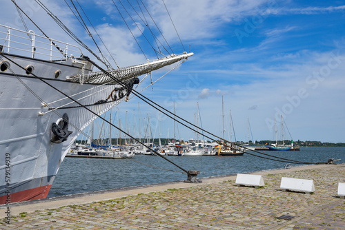Boote am Hafen der Hansestadt Stralsund