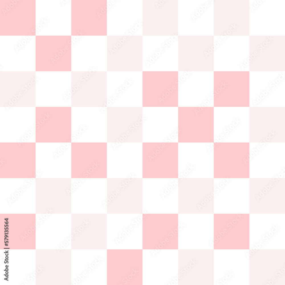 White, cream, and pink pastel checkerboard pattern background.