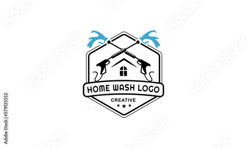 Home wash creative logo design 