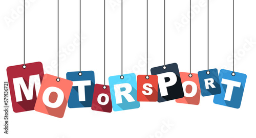 Colorful vector flat design background motorsport. It is well adapted for web design.