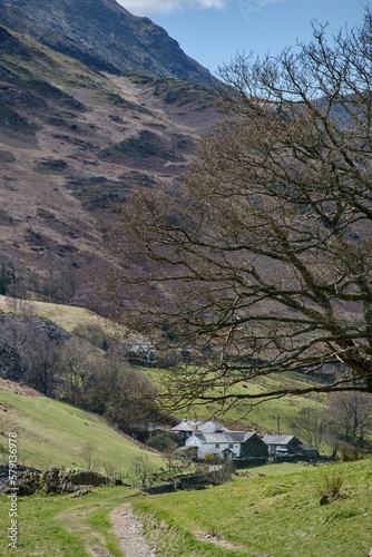 mountain landscape in little Langdale near Coniston lake