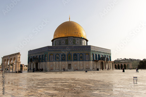 Dome of Rock or Qubbat Sakhra in Masjidil Aqsa. One of the sacred building for the Jews and Muslim in Palestine - Israel.