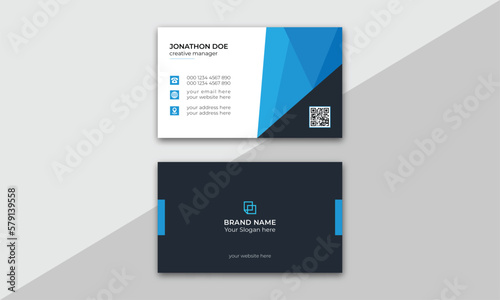 Modern Business Card, Creative and Clean Business Card Template, modern blue business card template, Luxury business card design template, Personal visiting card, Futuristic business card design.