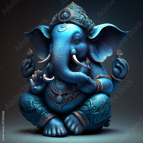 Ganesh statue with dark background