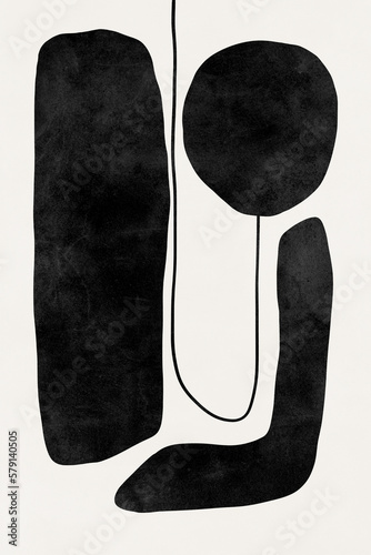 Scandinavian abstract print . Minimalistic abstract wall art background for print. Scandinavian style.