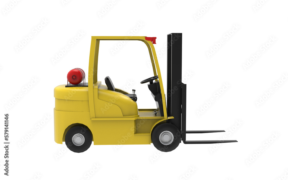 forklift truck isolated on white