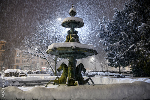 Winter night in Brasov, Romania