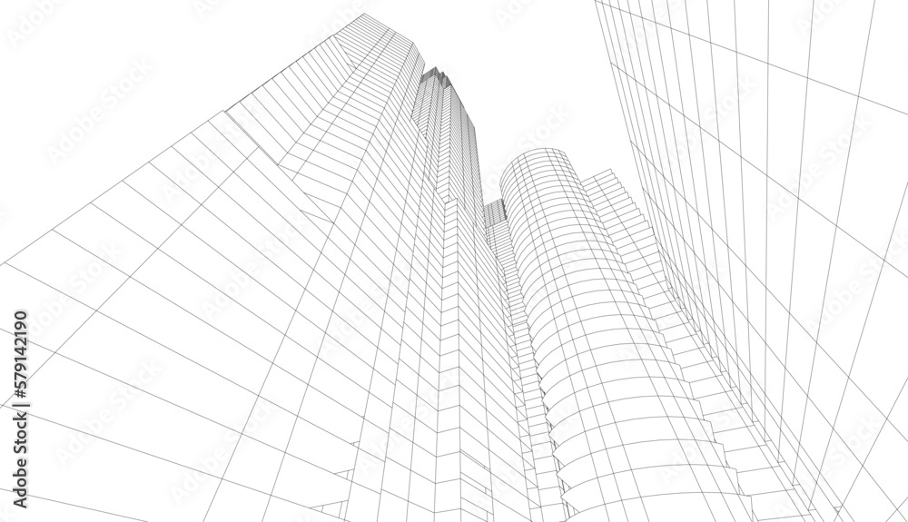 City scyscrapers vector 3d illustration City scyscrapers vector 3d illustration