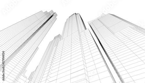 City architecture vector 3d illustration