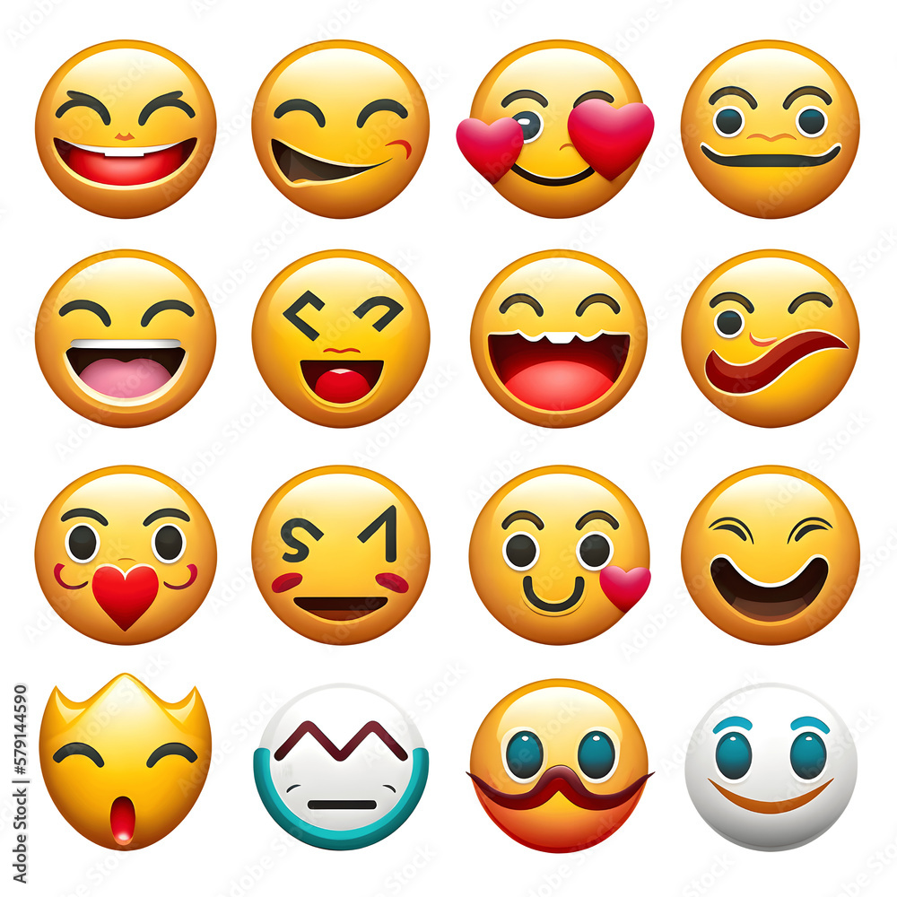 Express your feelings | Emoticon expression | Emoji set | Png image | No background | Generative AI Artwork Express your feelings | Emoticon expression | Emoji set | Png image | No background | Generative AI Artwork