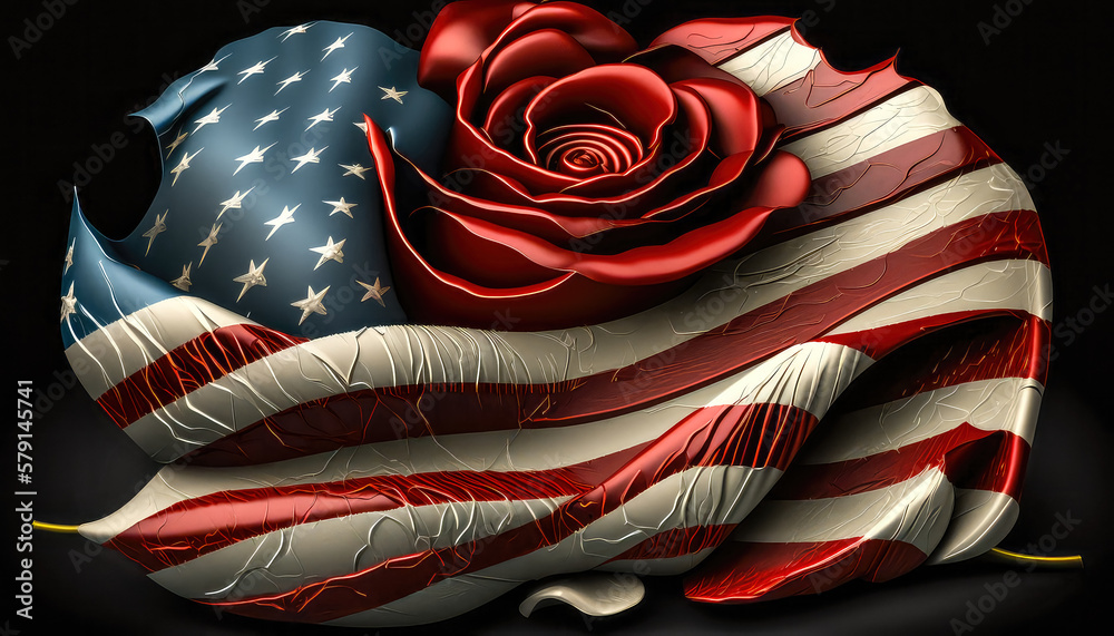 Obraz premium Veteran Day USA Memorial Erinnerung Ehemalige Soldaten Waffenstillstand Weltkrieg Background Cover Generative AI Digital Art Liebe Herz und Vertrauen