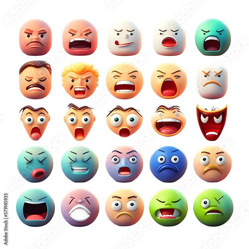 Enter The World Of The Most Unique Emoticons | Emoji | PNG | No Background | Generative AI Artwork