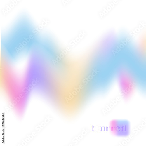 Trendy brurred gradient background with light holol lilac purple blur wavy shape. Modern y2k hlographic design for poster, website, placard, cover, advertising. Vector illustration. photo