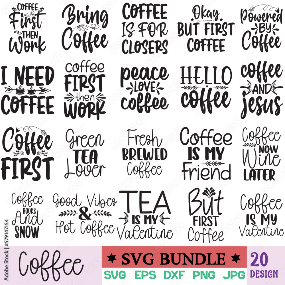 Fototapeta premium Coffee Svg Bundle 2