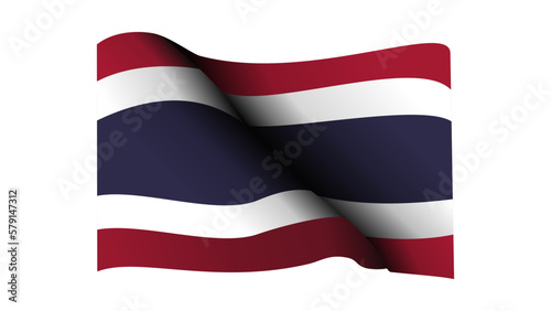 waving Flag of Thailand