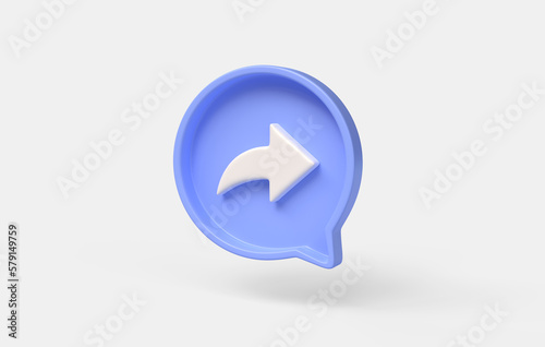3d answer icon bubble button symbol or forward arrow sign share and send email. design element for social media posts. illustration isoylline on a white background. 3d rendering Free Download 3d answer icon bubble button symbol or forward arrow sign share and send email. design element for social media posts. illustration isoylline on a white background. 3d rendering - GFXLoad