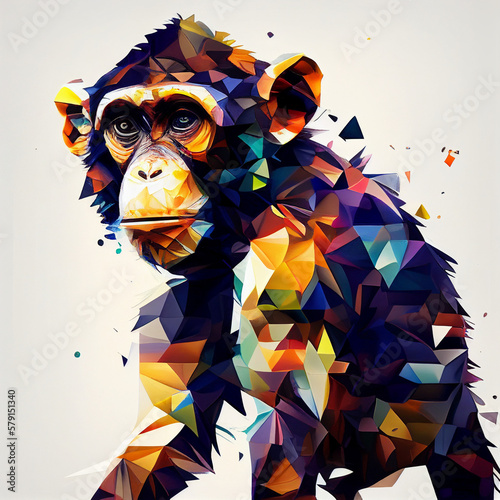 abstract nft monkey - generative ai  photo