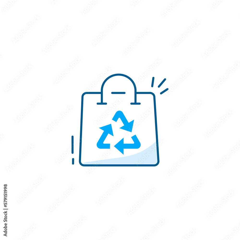 Obraz premium Recycled Fabrics icon. Eco-Friendly Fabric vector line icon.