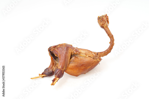 Fresh marinated quail in monochrome background