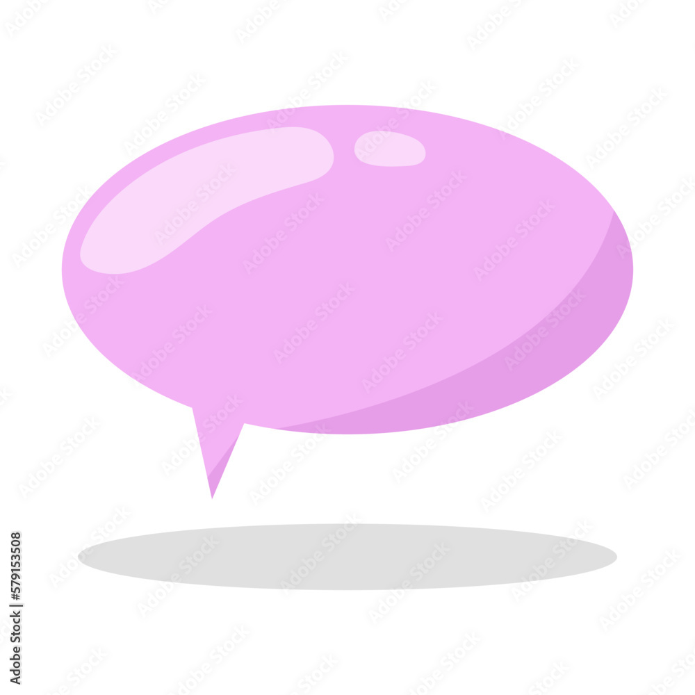 Speech bubble in pink color. Chat bubble in vector. Speech bubble in pink color. Chat bubble in vector.