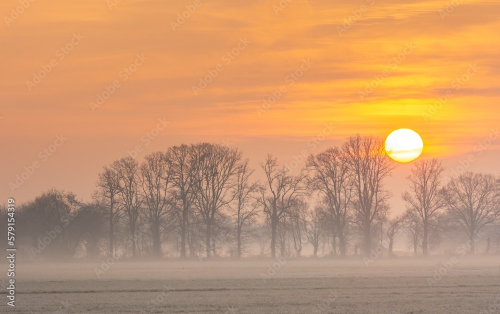 lever de soleil dans campagne bretonne lever de soleil dans campagne bretonne