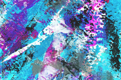 Hand drawn abstract multicolored acrylic texture. Colourful background.