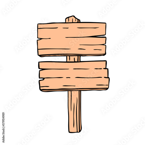 hand drawn wooden sign board